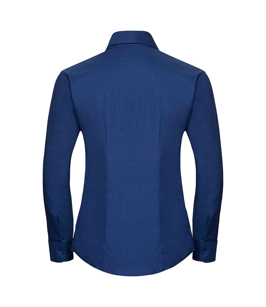 Russell Collection Ladies Long Sleeve Easy Care Oxford Shirt