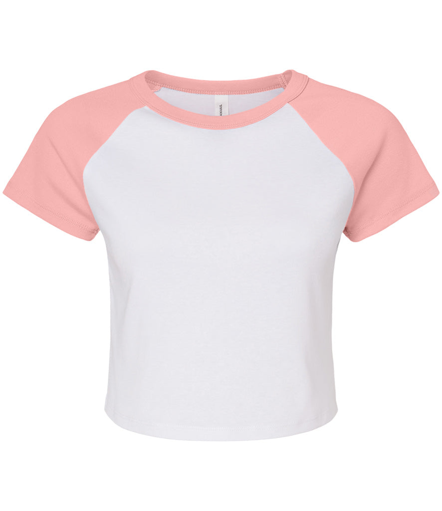 Bella Ladies Micro Rib Raglan Baby T-Shirt