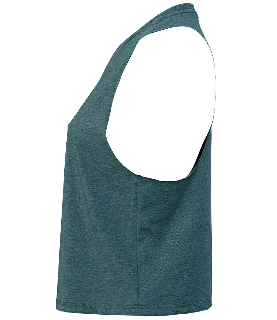 Bella Ladies Racer Back Cropped Tank Top