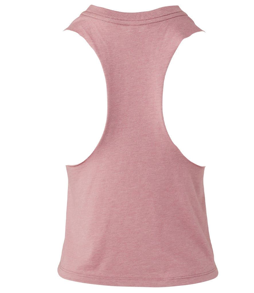 Bella Ladies Racer Back Cropped Tank Top