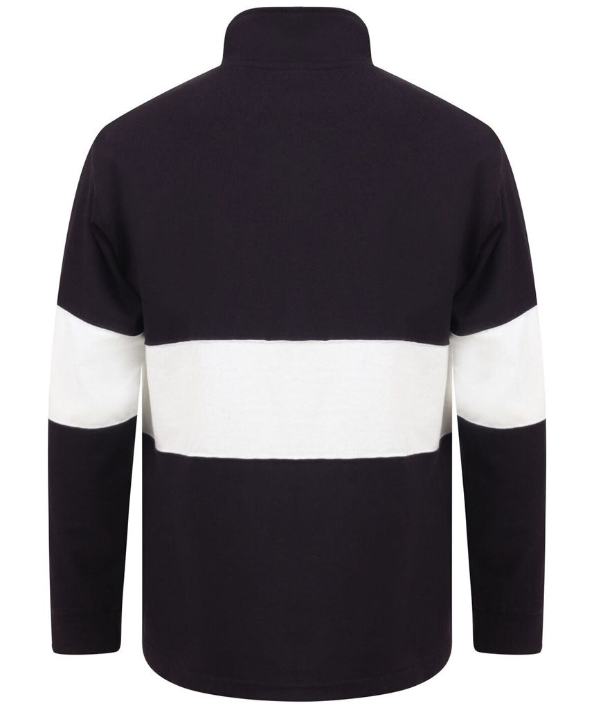 Front Row Panelled 1/4 Zip Neck Top