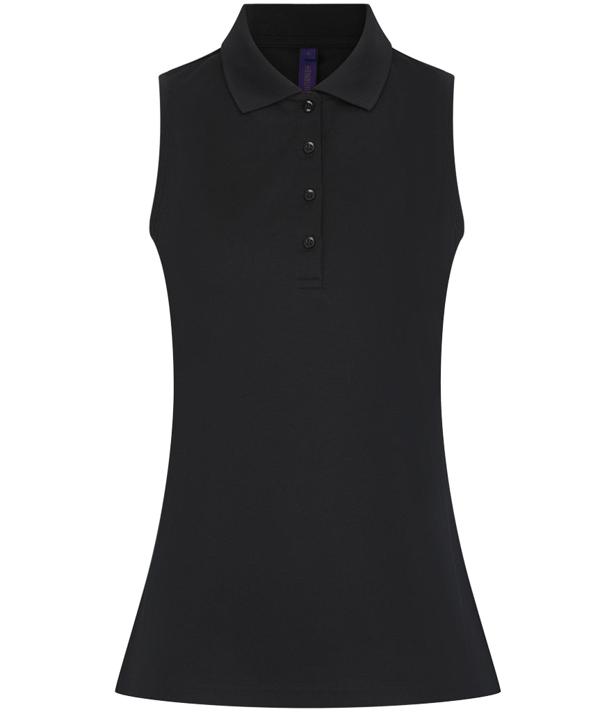 Henbury Ladies Sleeveless Coolplus® Polo Shirt