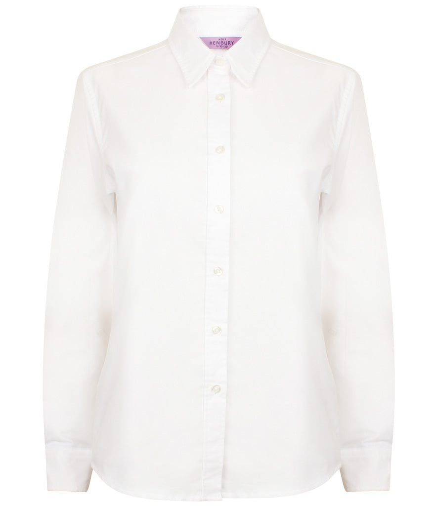 Henbury Ladies Long Sleeve Classic Oxford Shirt