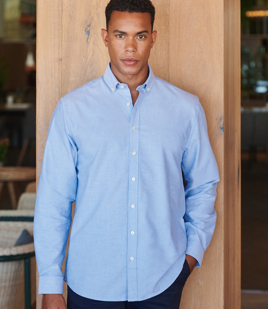 Henbury Modern Long Sleeve Classic Fit Oxford Shirt