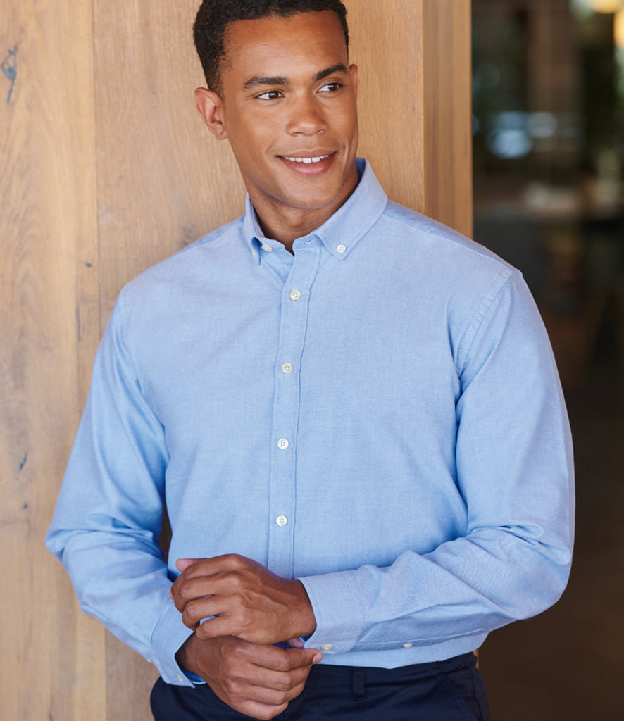Henbury Modern Long Sleeve Classic Fit Oxford Shirt