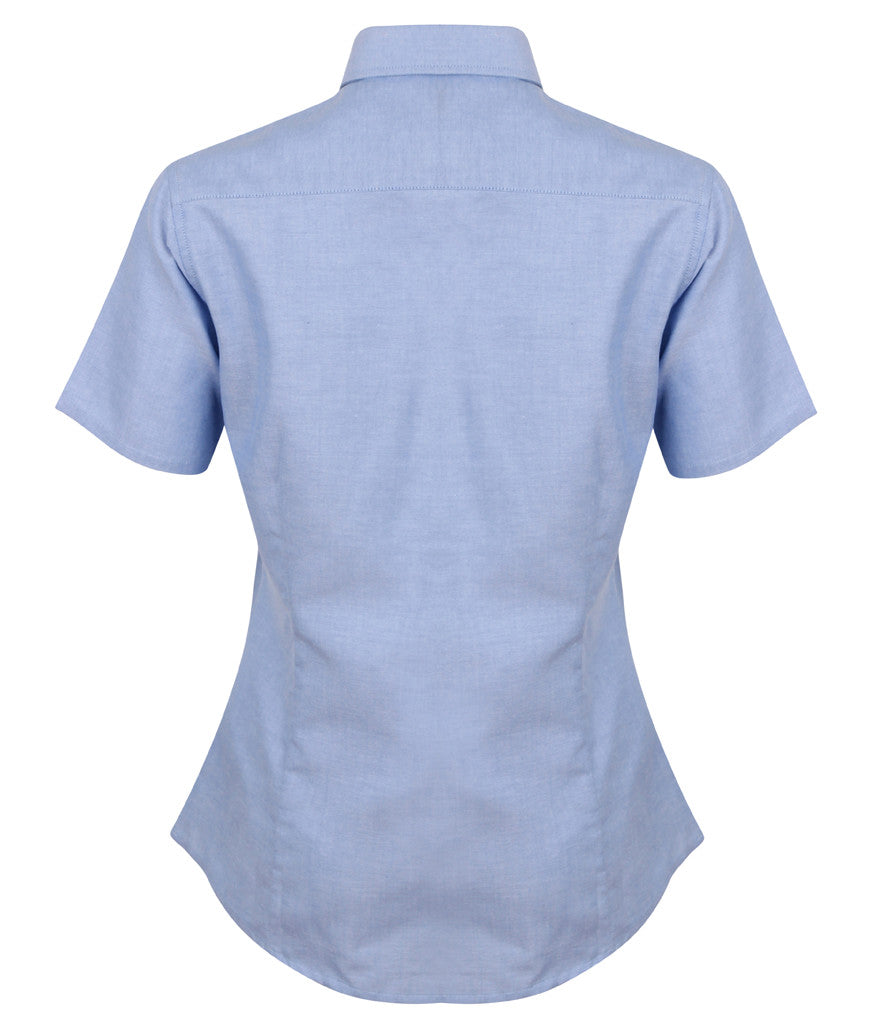 Henbury Ladies Modern Short Sleeve Regular Fit Oxford Shirt