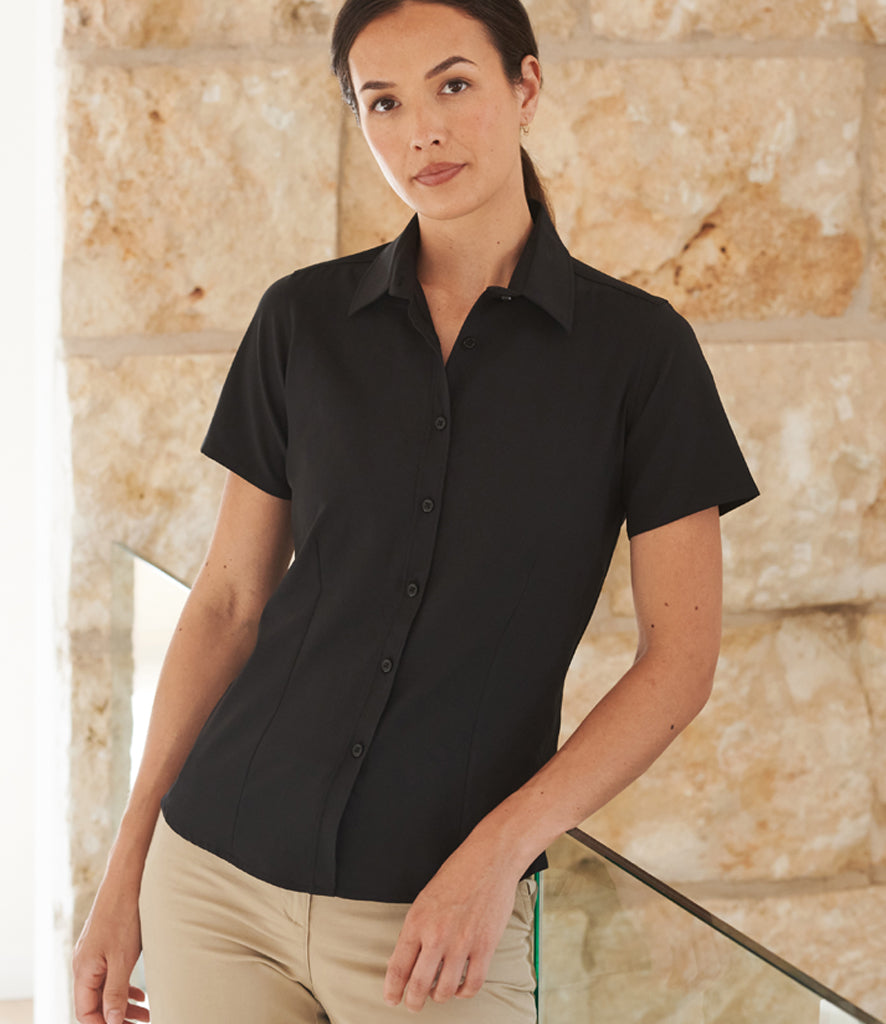Henbury Ladies Short Sleeve Wicking Shirt