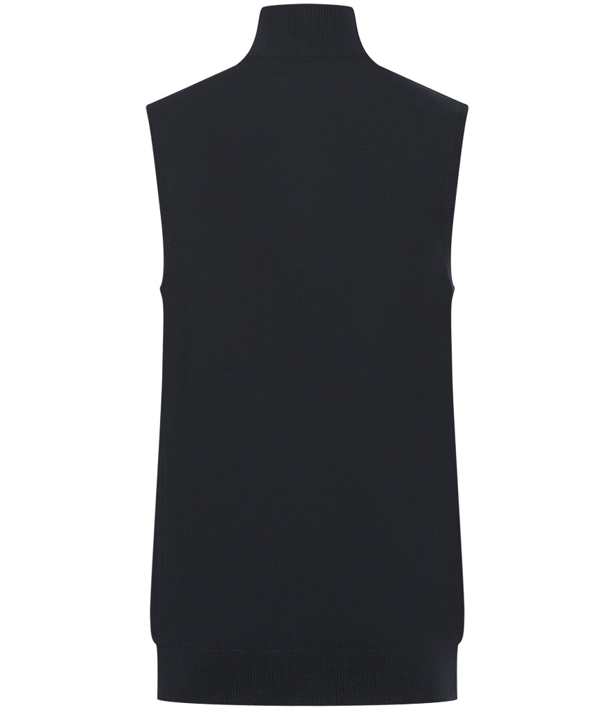 Henbury Sleeveless Zip Through Jumper