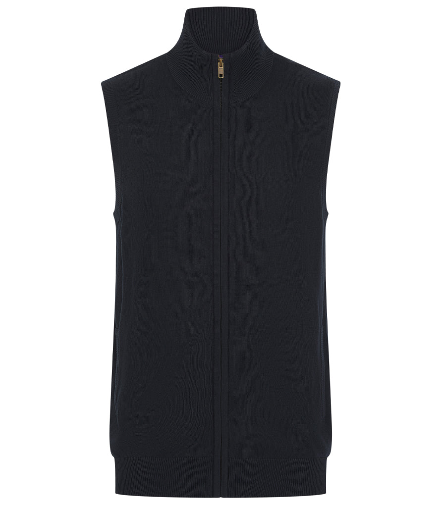 Henbury Sleeveless Zip Through Jumper