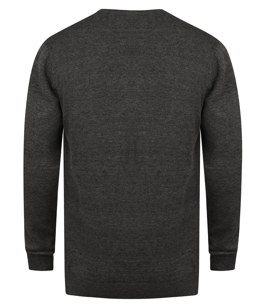 Henbury Lightweight Cotton Acrylic V Neck Sweater