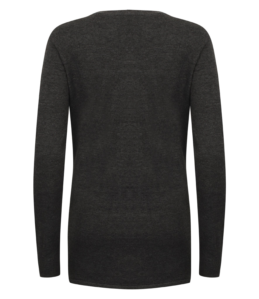 Henbury Ladies Cotton Acrylic V Neck Cardigan