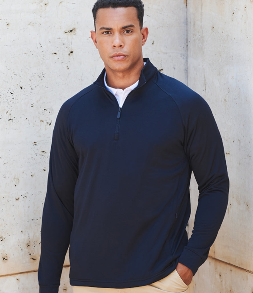 Henbury Zip Neck Wicking Top