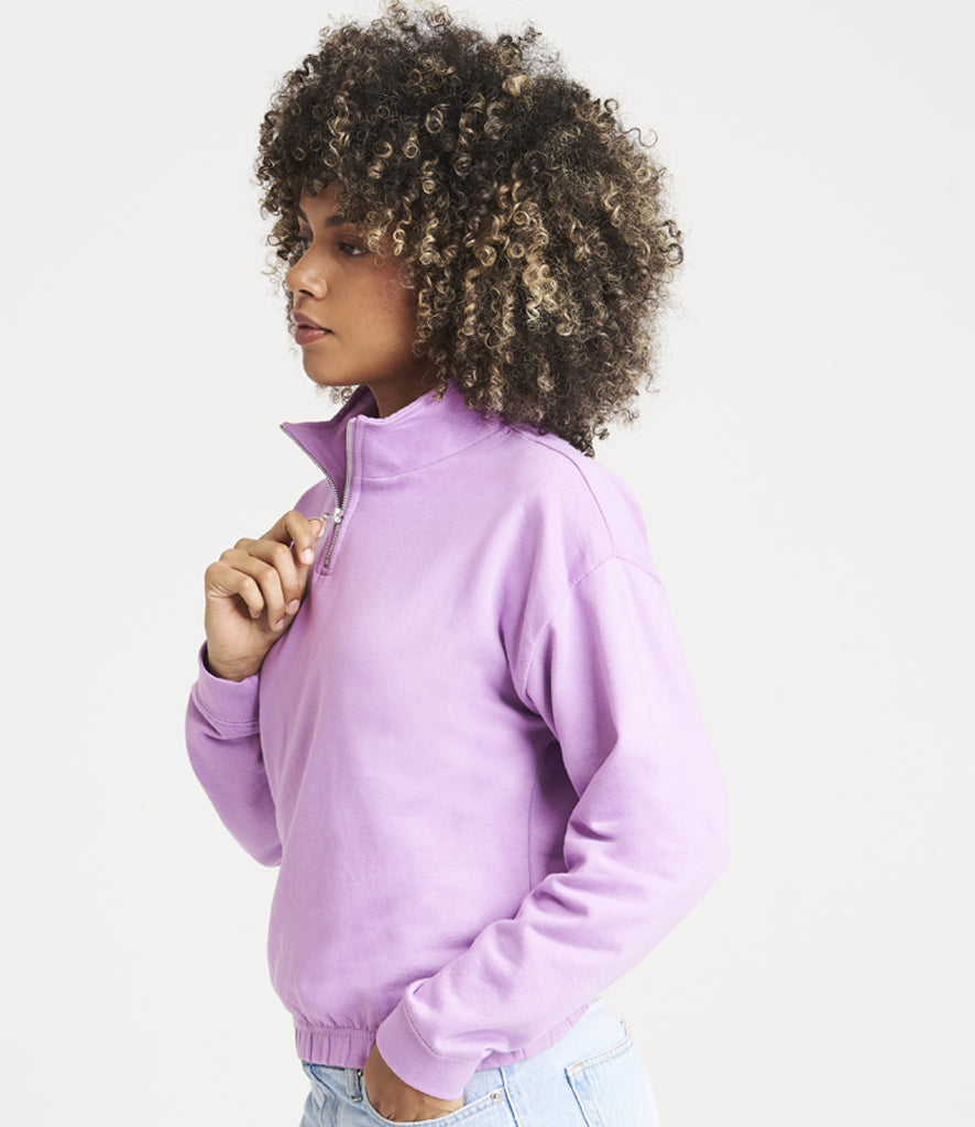 AWDis Ladies Cropped 1/4 Zip Sweatshirt