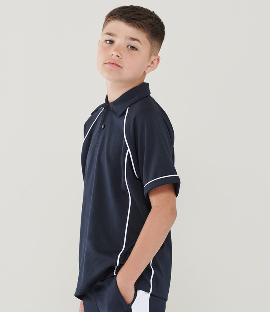 Finden + Hales Kids Performance Piped Polo Shirt