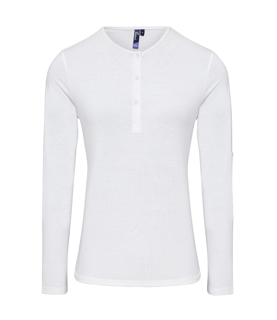 Premier Ladies Long John Roll Sleeve T-Shirt