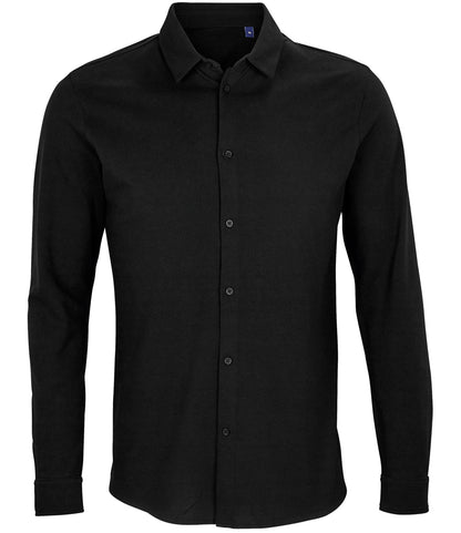 NEOBLU Basile Organic Cotton Long Sleeve PiquÃ© Shirt