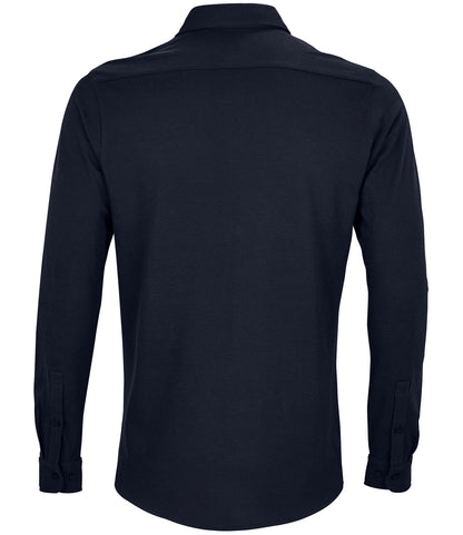 NEOBLU Basile Organic Cotton Long Sleeve PiquÃ© Shirt