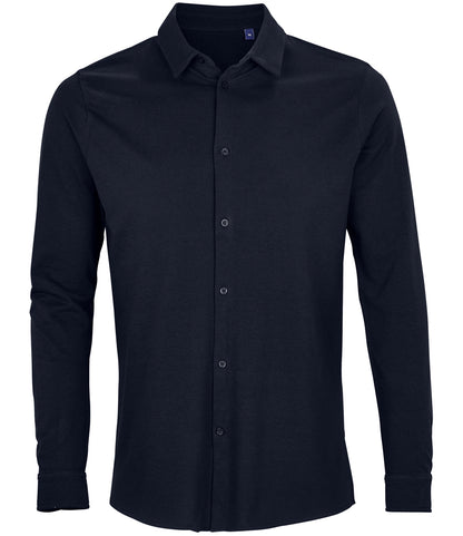 NEOBLU Basile Organic Cotton Long Sleeve PiquÃ© Shirt
