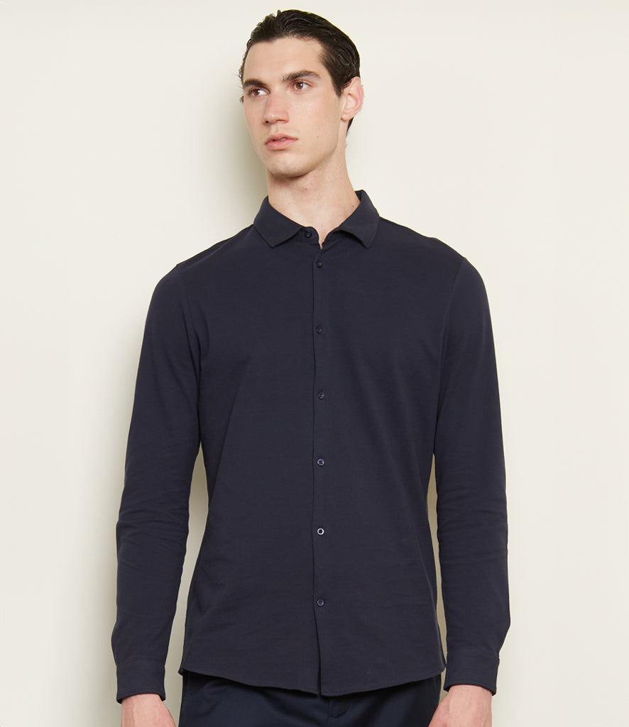 NEOBLU Basile Organic Cotton Long Sleeve PiquÃ© Shirt
