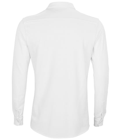 NEOBLU Basile Organic Cotton Long Sleeve PiquÃ© Shirt