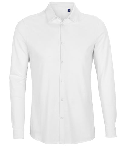 NEOBLU Basile Organic Cotton Long Sleeve PiquÃ© Shirt