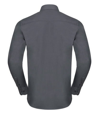 Russell Collection Long Sleeve Tailored Poplin Shirt
