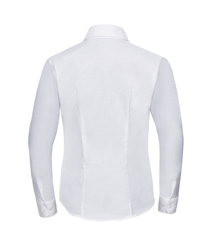 Russell Collection Ladies Long Sleeve Easy Care Oxford Shirt