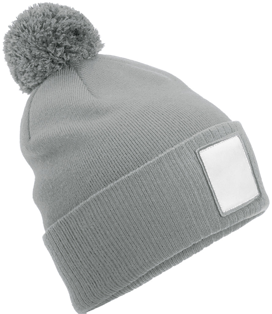 Beechfield AppliquÃ© Patch Pom Beanie