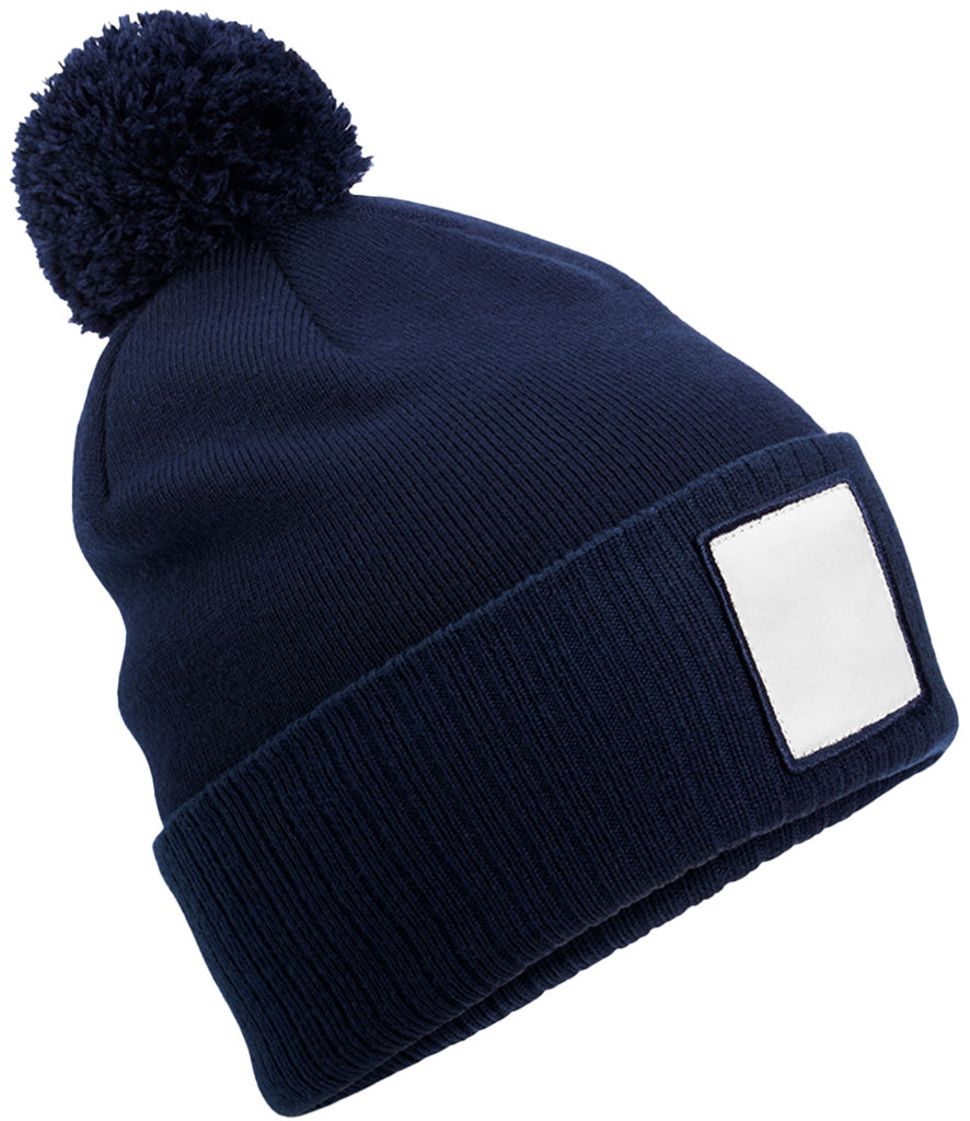 Beechfield AppliquÃ© Patch Pom Beanie