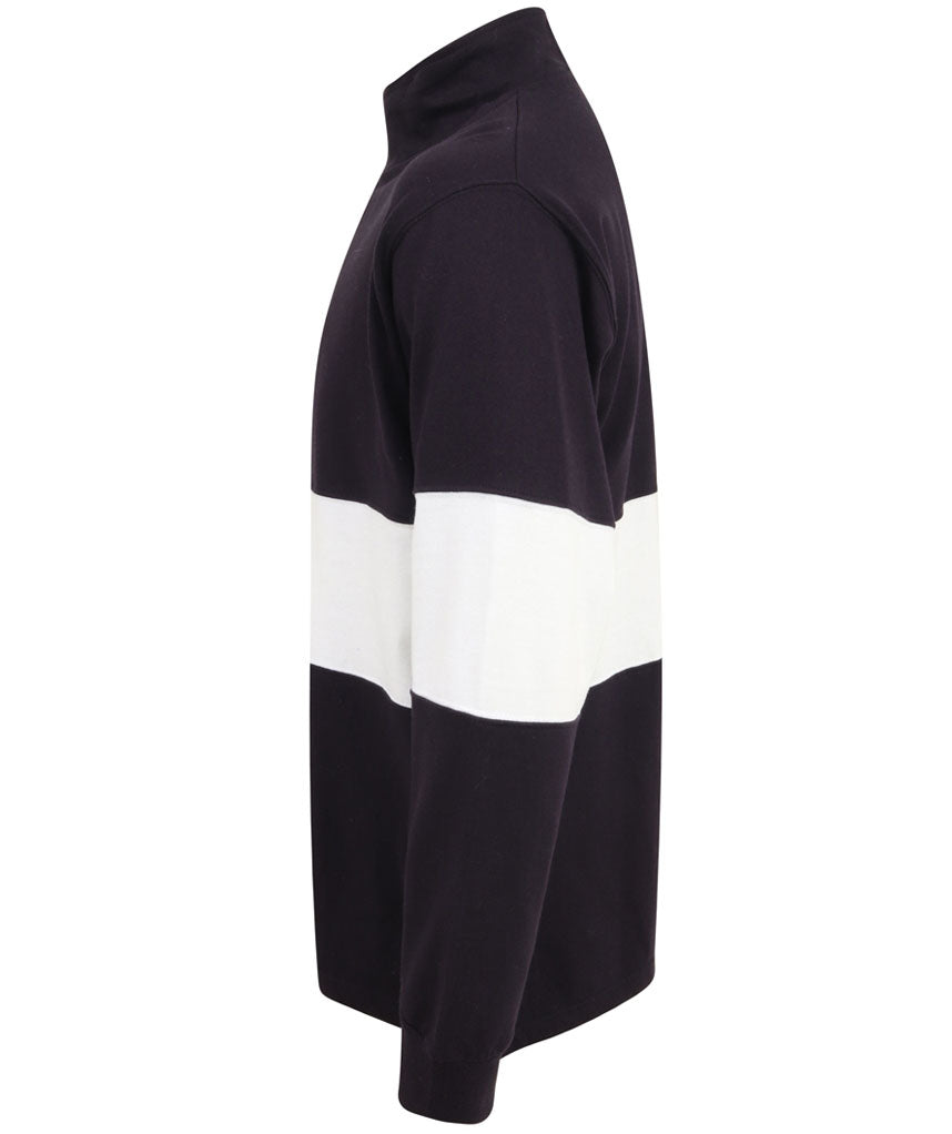 Front Row Panelled 1/4 Zip Neck Top