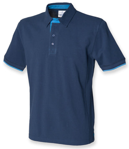 Front Row Contrast Cotton PiquÃ© Polo Shirt