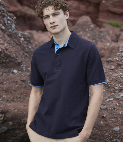 Front Row Contrast Cotton PiquÃ© Polo Shirt