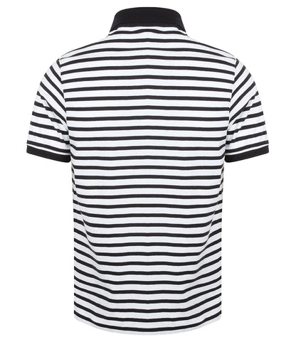 Front Row Striped Jersey Polo Shirt