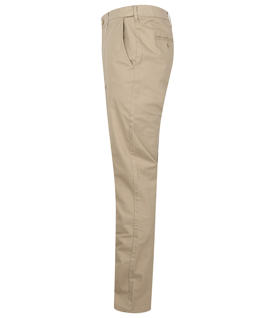 Henbury Stretch Flex Waistband Chino Trousers