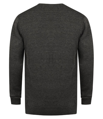 Henbury Lightweight Cotton Acrylic V Neck Sweater