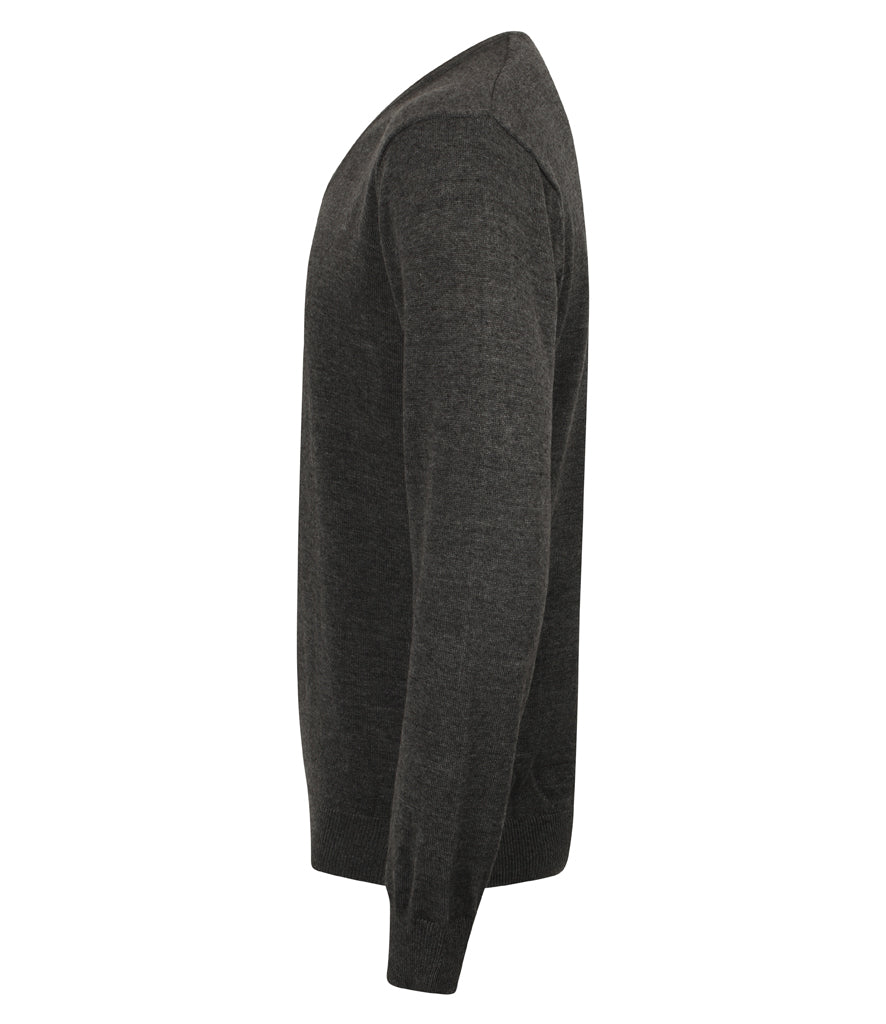 Henbury Lightweight Cotton Acrylic V Neck Sweater