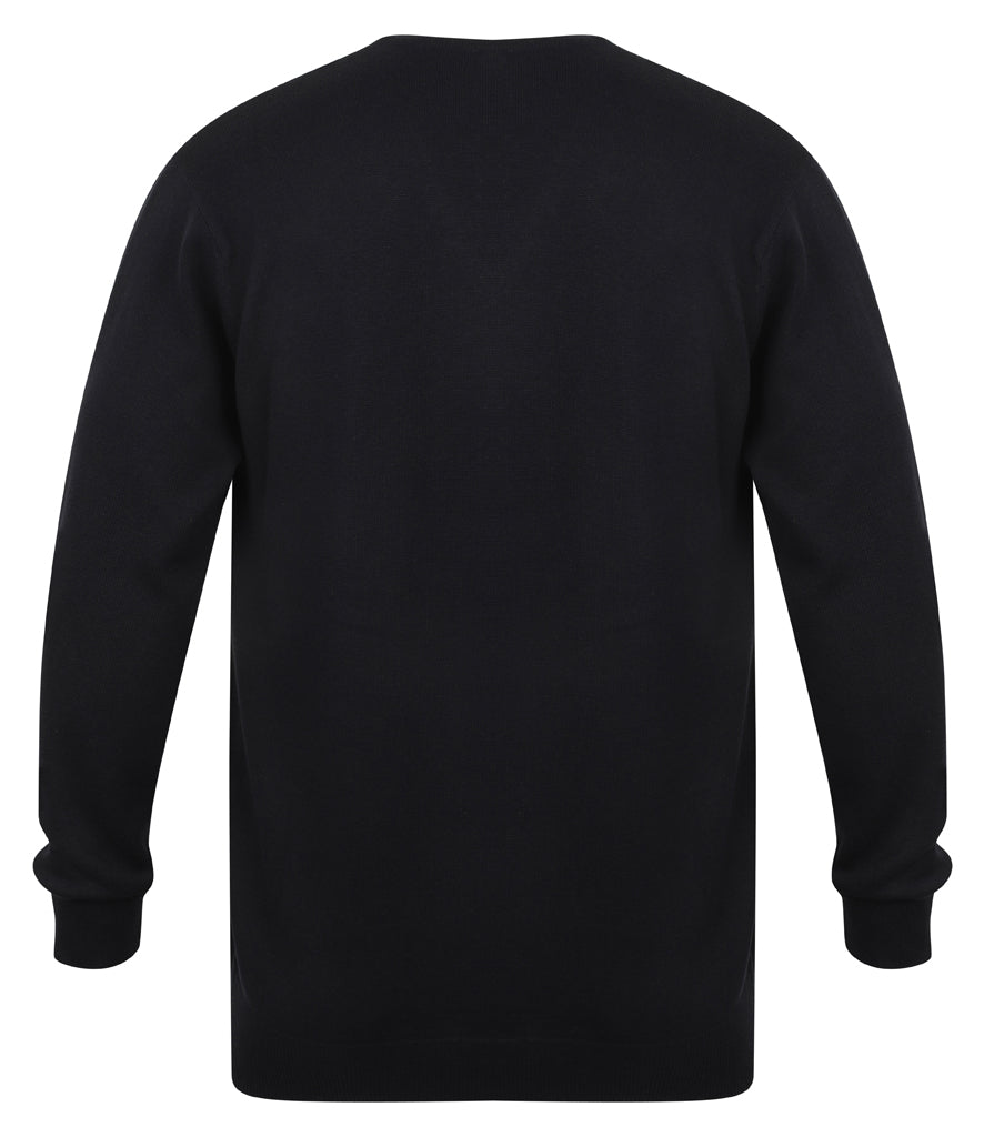 Henbury Lightweight Cotton Acrylic V Neck Sweater