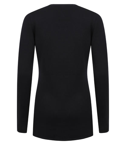 Henbury Ladies Cotton Acrylic V Neck Cardigan