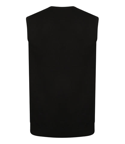 Henbury Lightweight Sleeveless Cotton Acrylic V Neck Sweater