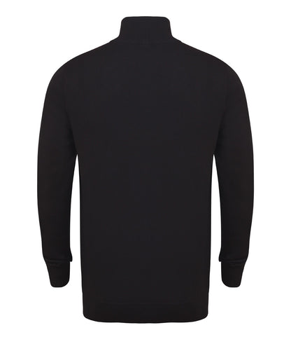 Henbury Zip Neck Sweater