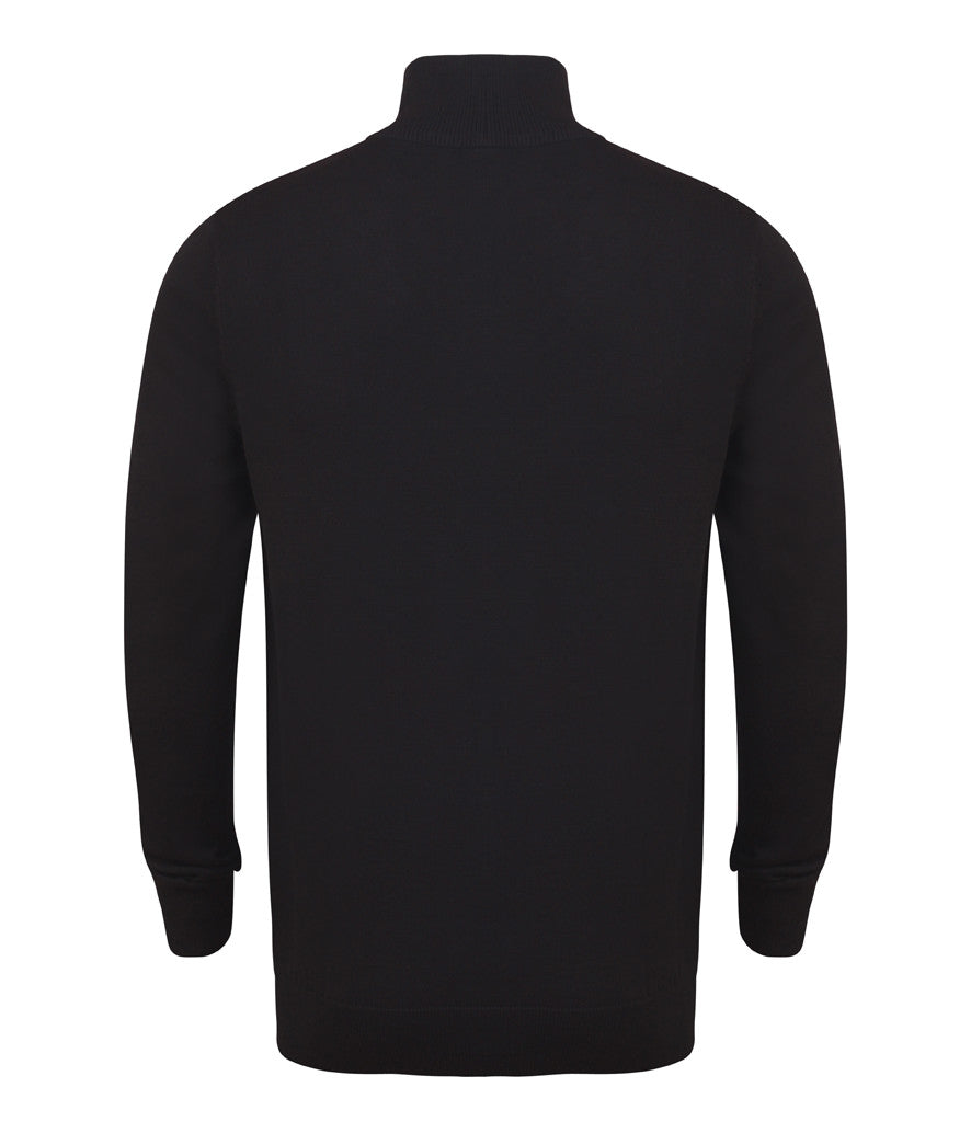 Henbury Zip Neck Sweater