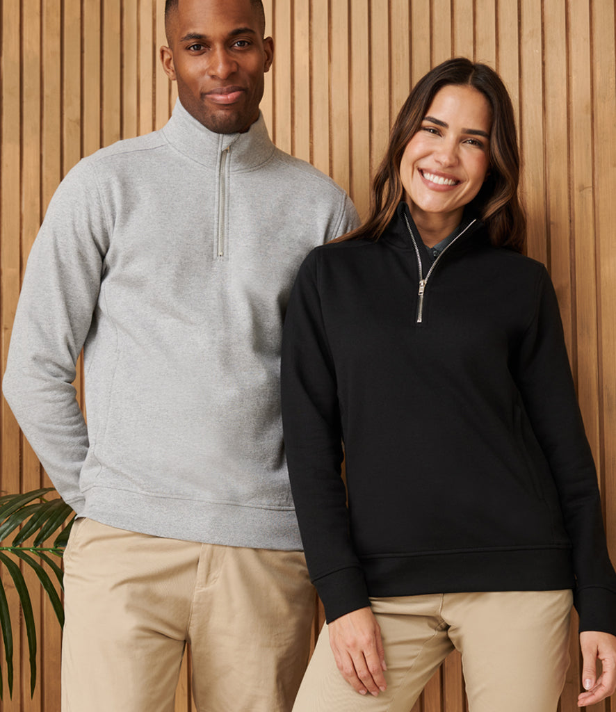 Henbury Unisex Sustainable 1/4 Zip Sweatshirt