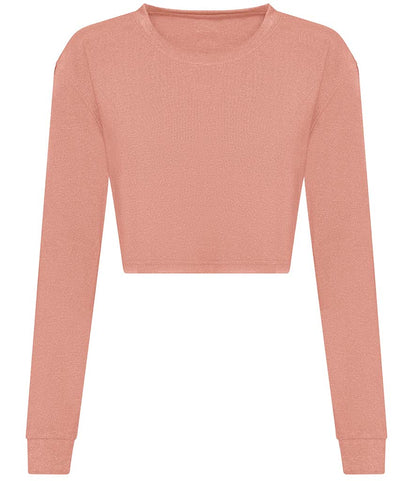 AWDis Ladies Long Sleeve Cropped T-Shirt