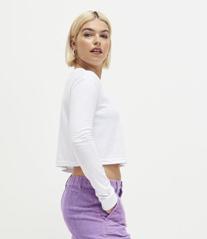 AWDis Ladies Long Sleeve Cropped T-Shirt