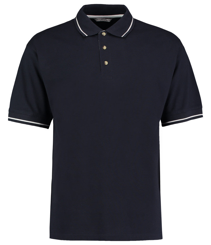 Kustom Kit St Mellion Tipped Cotton PiquÃ© Polo Shirt