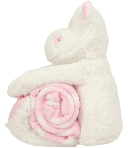 Mumbles Hippo with Printed Fleece Blanket