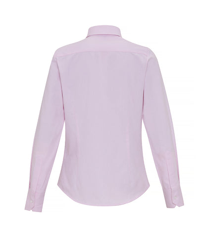 Premier Ladies Long Sleeve Striped Oxford Shirt