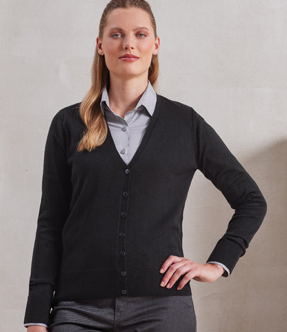Premier Ladies Essential Acrylic V Neck Cardigan