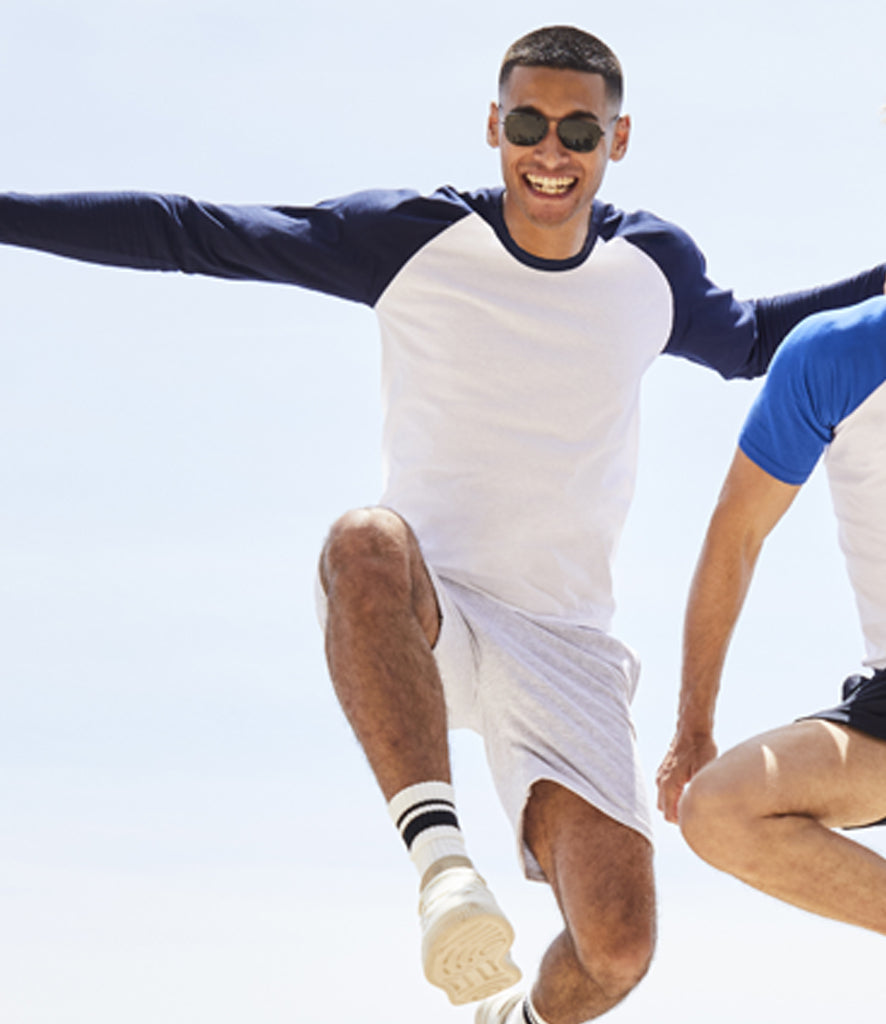 Fruit of the Loom Contrast Long Sleeve Baseball T-Shirt