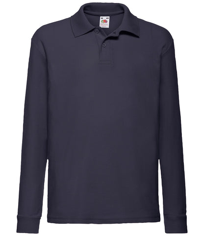 Fruit of the Loom Kids Long Sleeve Poly/Cotton PiquÃ© Polo Shirt